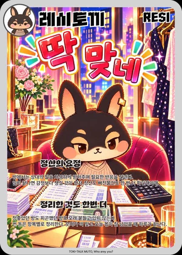 레시 무슨토끼 카드